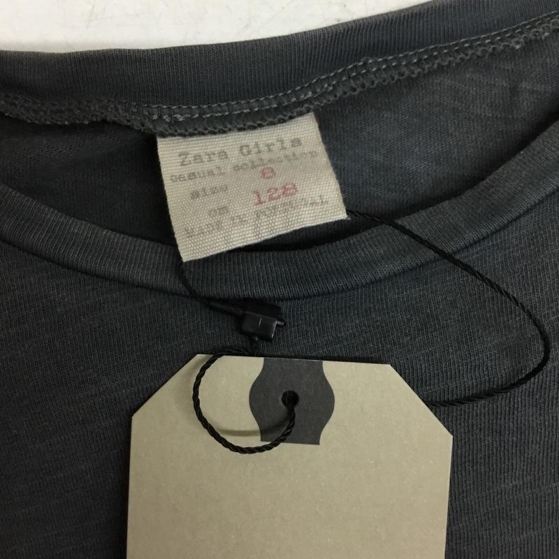 ザラ ZARA Tシャツ 長袖 5431 709 807 キッズ ロンT クルーネック スパンコール 128cm 8y  チャコールグレー / チャコールグレー / ガールズ USED 古着 中古 10157238
