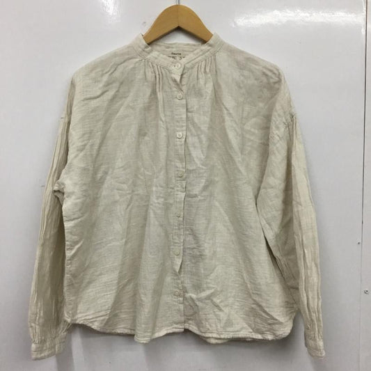 フルリール fleurire シャツ、ブラウス 長袖 SK8012227 バンドカラー M チェック アイボリー / アイボリー / レディース USED 古着 中古 10157239