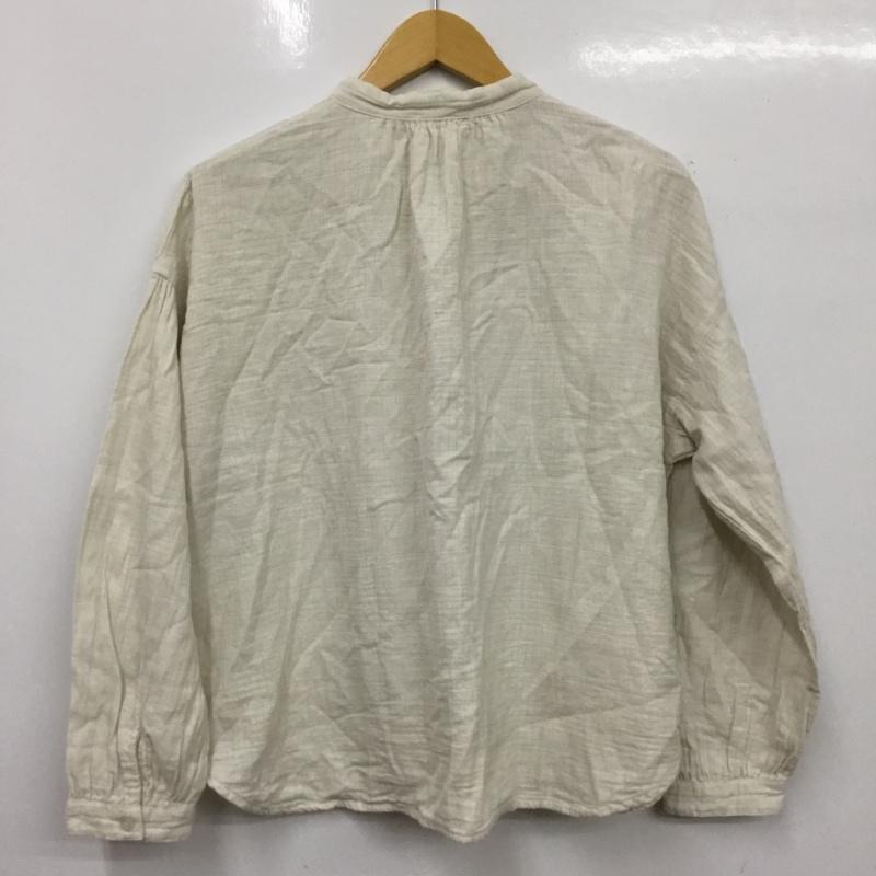 フルリール fleurire シャツ、ブラウス 長袖 SK8012227 バンドカラー M チェック アイボリー / アイボリー / レディース USED 古着 中古 10157239