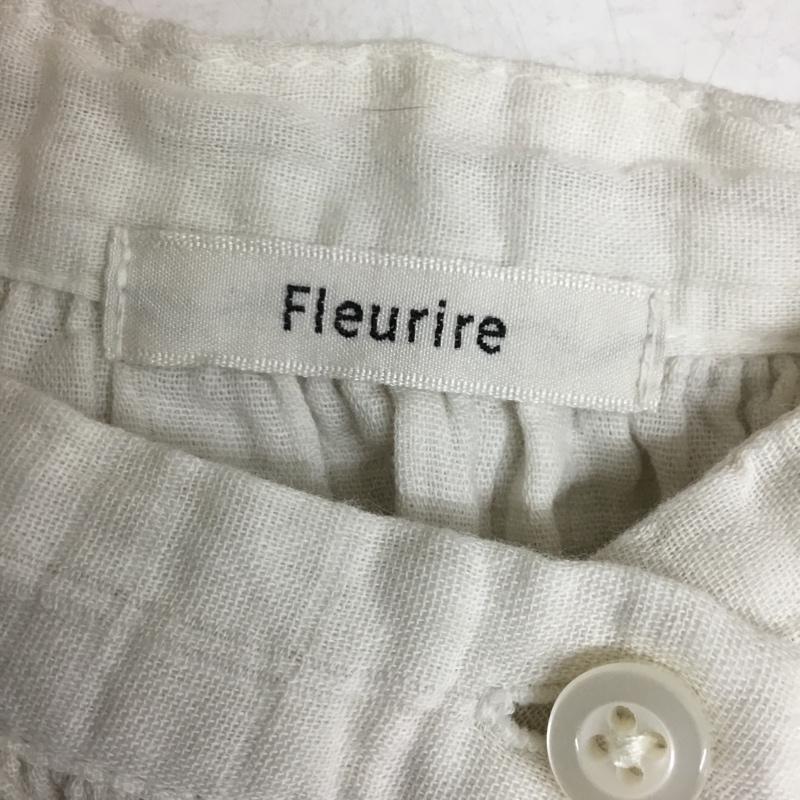 フルリール fleurire シャツ、ブラウス 長袖 SK8012227 バンドカラー M チェック アイボリー / アイボリー / レディース USED 古着 中古 10157239