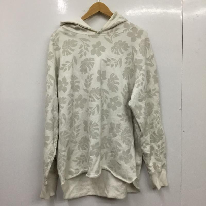 ヘルスニット Healthknit パーカー 長袖 Ron Herman 別注 プルオーバー フーディー ボタニカル XL 総柄 白 / ホワイト / white メンズ USED 古着 中古 10157240