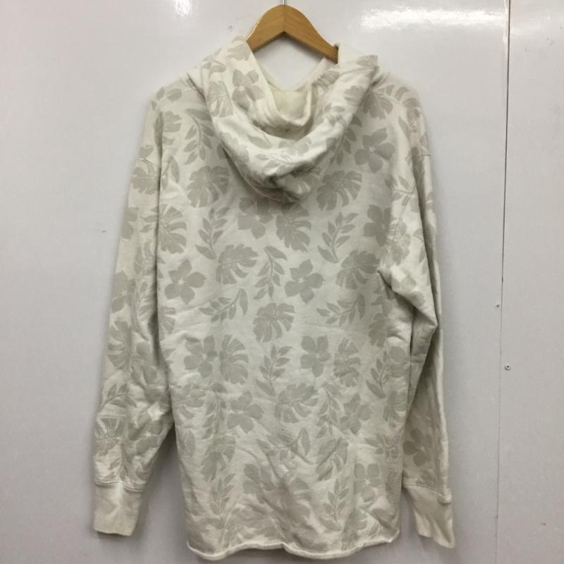 ヘルスニット Healthknit パーカー 長袖 Ron Herman 別注 プルオーバー フーディー ボタニカル XL 総柄 白 / ホワイト / white メンズ USED 古着 中古 10157240