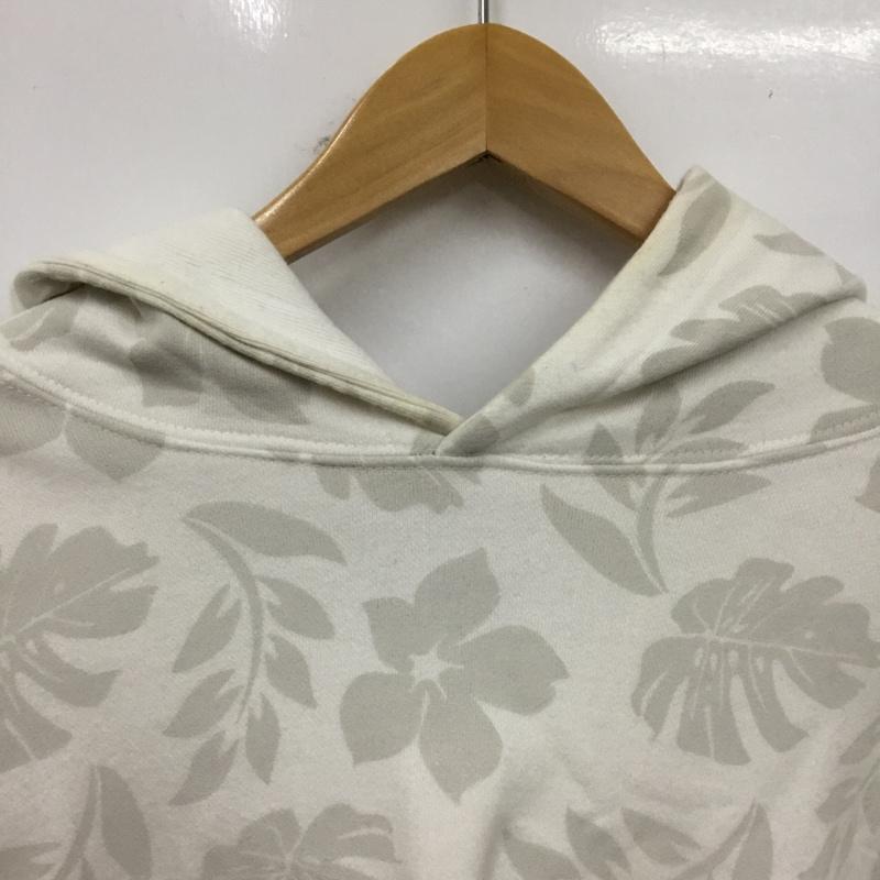 ヘルスニット Healthknit パーカー 長袖 Ron Herman 別注 プルオーバー フーディー ボタニカル XL 総柄 白 / ホワイト / white メンズ USED 古着 中古 10157240
