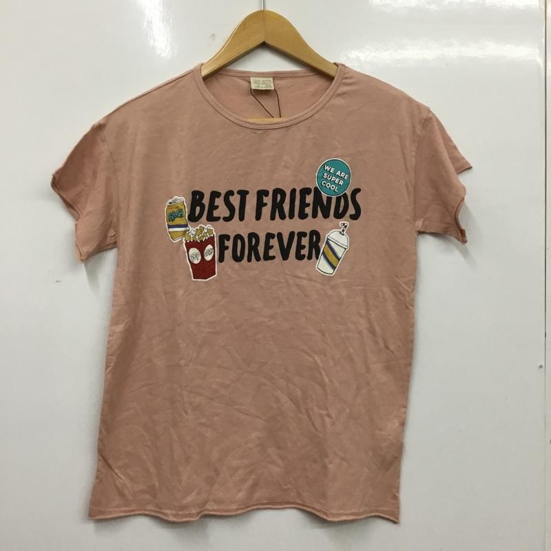 ザラ ZARA Tシャツ 半袖 9007 722 620 キッズ 164cm クルーネック タグ付き プリント 桃 / ピンク / pink ガールズ USED 古着 中古 10157243