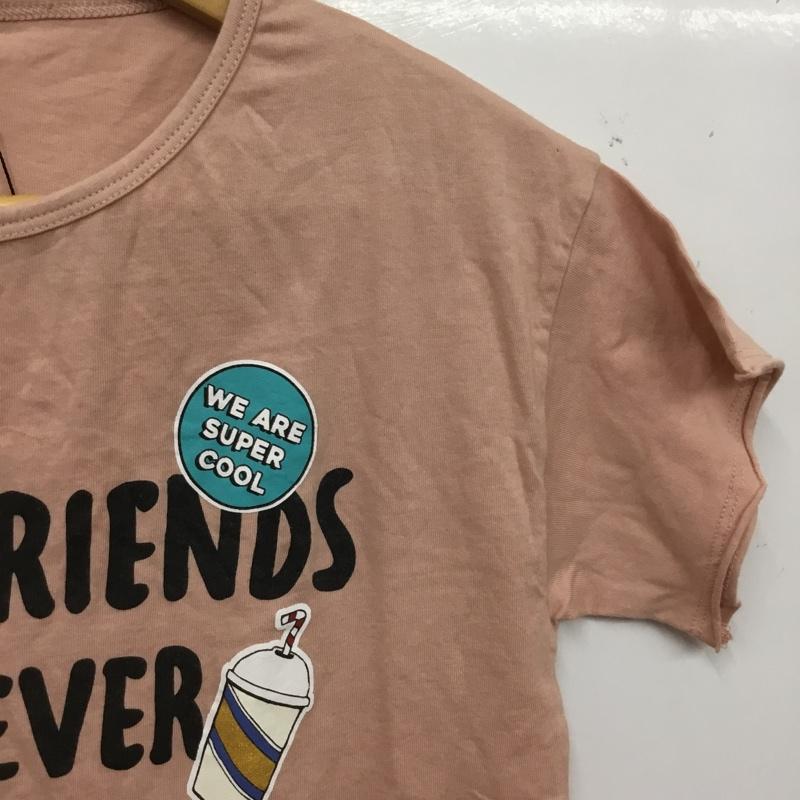 ザラ ZARA Tシャツ 半袖 9007 722 620 キッズ 164cm クルーネック タグ付き プリント 桃 / ピンク / pink ガールズ USED 古着 中古 10157243