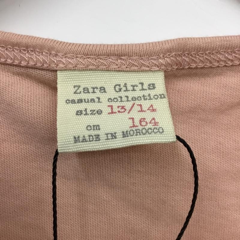 ザラ ZARA Tシャツ 半袖 9007 722 620 キッズ 164cm クルーネック タグ付き プリント 桃 / ピンク / pink ガールズ USED 古着 中古 10157243