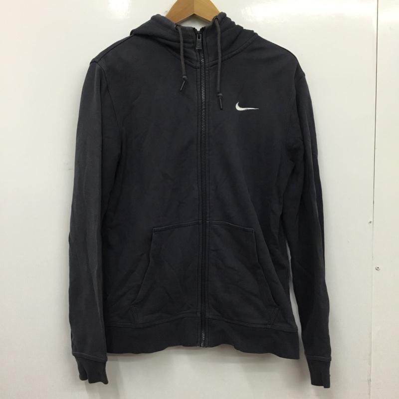 ナイキ NIKE パーカー 長袖 637906-475 クラブフレンチテリーフーディー フルジップ L ワンポイント 紺 / ネイビー / navy メンズ USED 古着 中古 10157244