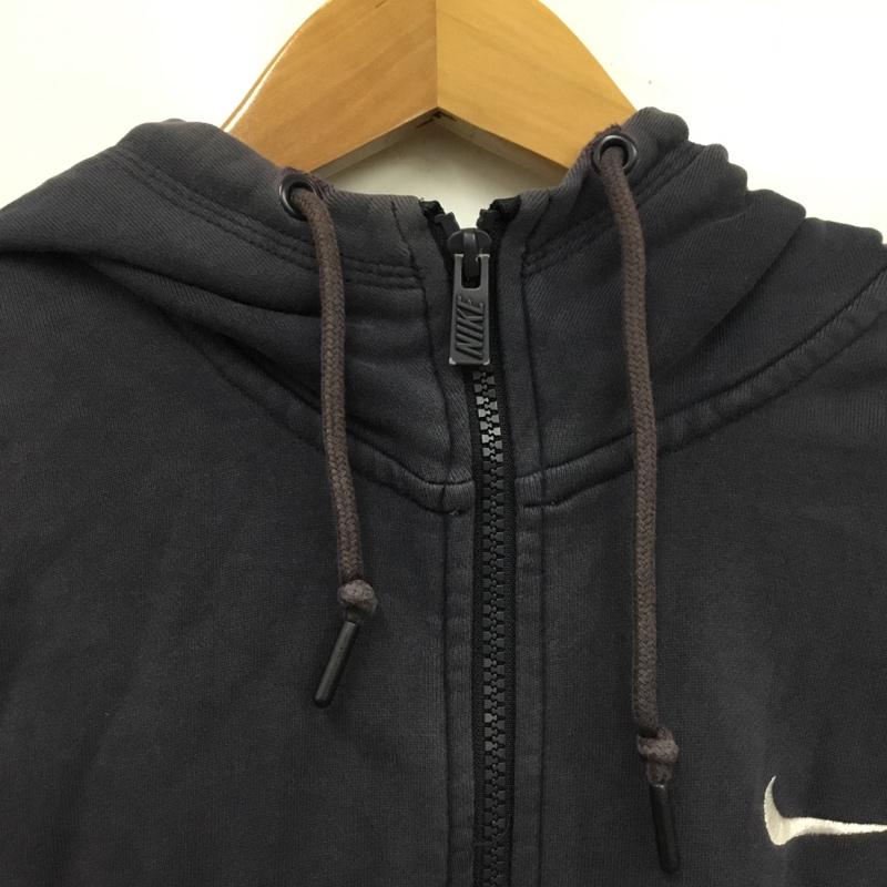 ナイキ NIKE パーカー 長袖 637906-475 クラブフレンチテリーフーディー フルジップ L ワンポイント 紺 / ネイビー / navy メンズ USED 古着 中古 10157244