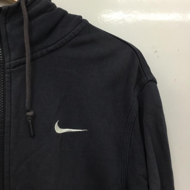 ナイキ NIKE パーカー 長袖 637906-475 クラブフレンチテリーフーディー フルジップ L ワンポイント 紺 / ネイビー / navy メンズ USED 古着 中古 10157244
