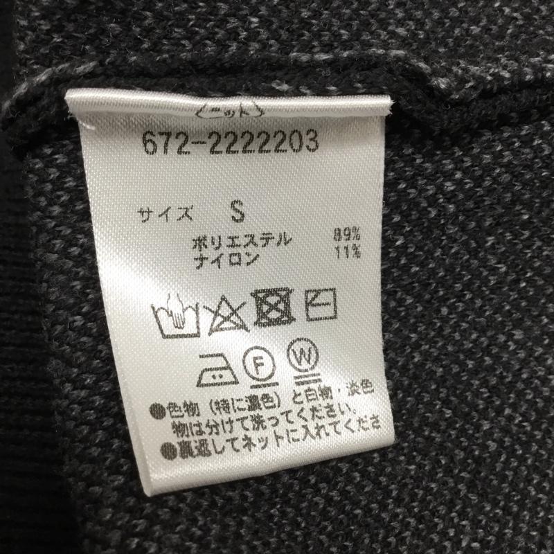 ナノユニバース nano・universe ニット、セーター 長袖 672-2222203 LB.04 ビッグブロックチェックニット S チェック 黒 / ブラック / black X 灰 / グレー / gray メンズ USED 古着 中古 10157245