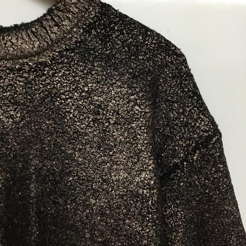 ジーナシス JEANASIS ニット、セーター 長袖 JS064438MN 5Gハクプリントプルオーバー FREE 無地 黒 / ブラック / black X 茶 / ブラウン / brown レディース USED 古着 中古 10157248