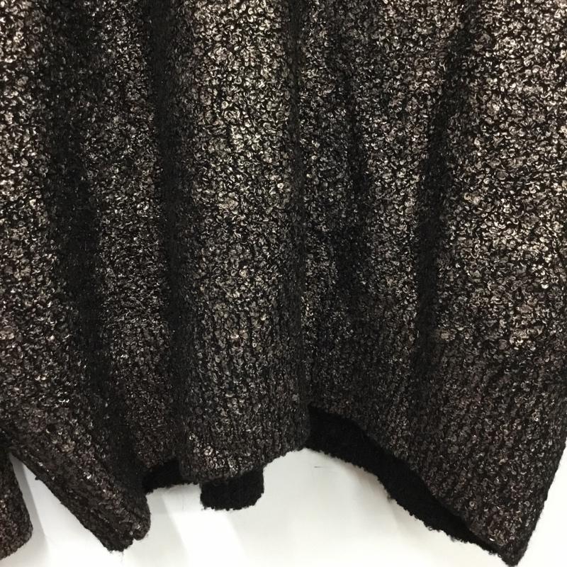 ジーナシス JEANASIS ニット、セーター 長袖 JS064438MN 5Gハクプリントプルオーバー FREE 無地 黒 / ブラック / black X 茶 / ブラウン / brown レディース USED 古着 中古 10157248