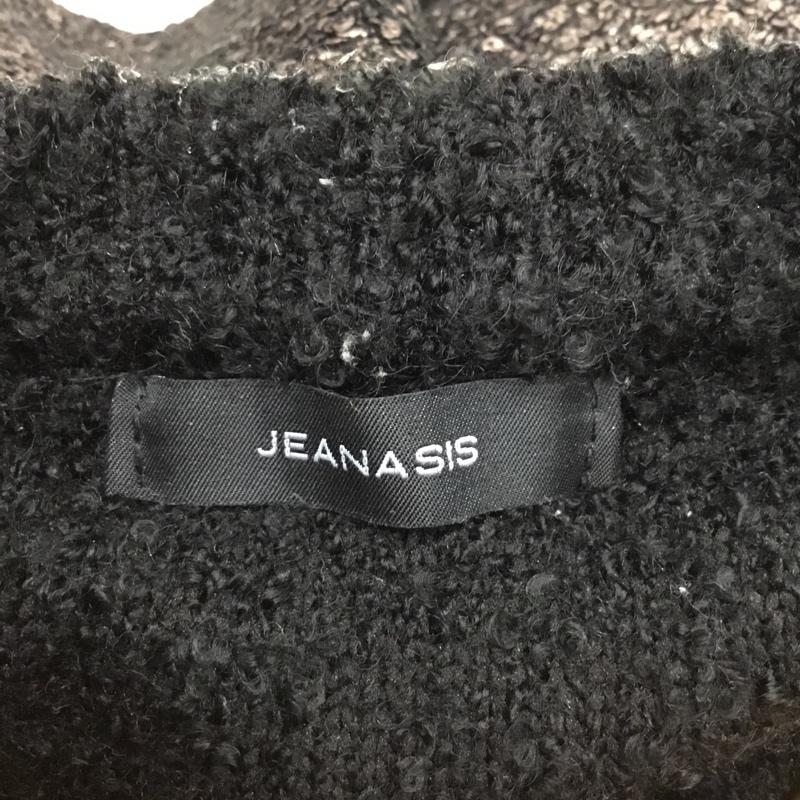 ジーナシス JEANASIS ニット、セーター 長袖 JS064438MN 5Gハクプリントプルオーバー FREE 無地 黒 / ブラック / black X 茶 / ブラウン / brown レディース USED 古着 中古 10157248