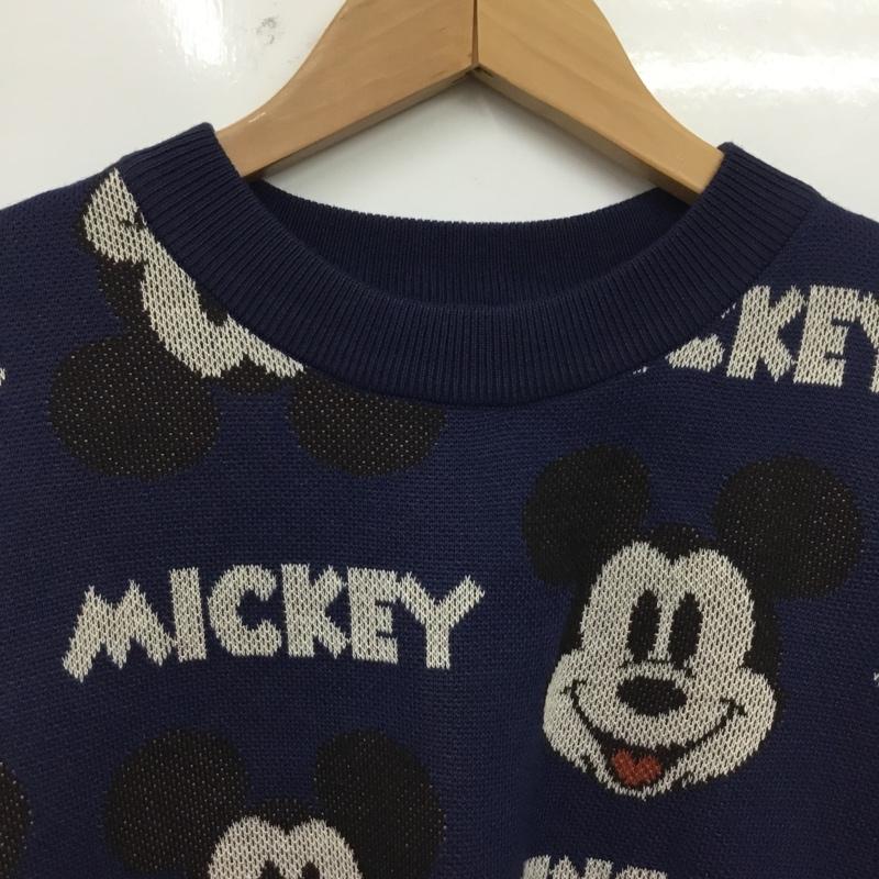 古着 USED ニット、セーター 長袖 ディズニー ミッキーマウス クルーネック 3L 3L キャラクター 青 / ブルー / blue レディース USED 古着 中古 10157249
