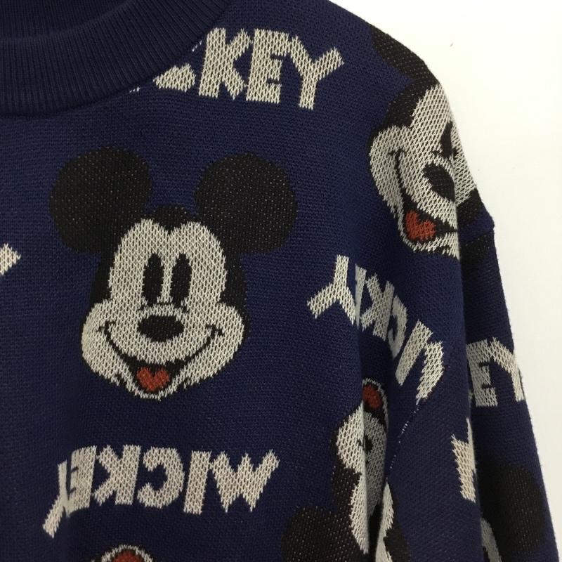 古着 USED ニット、セーター 長袖 ディズニー ミッキーマウス クルーネック 3L 3L キャラクター 青 / ブルー / blue レディース USED 古着 中古 10157249