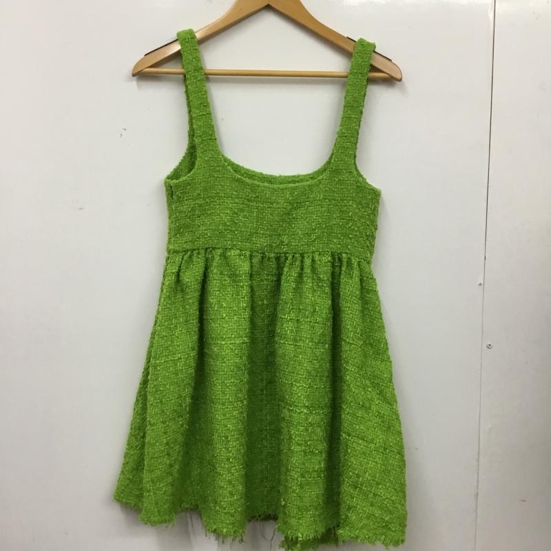 ザラ ZARA ワンピース ミニスカート 2919 329 511 キャミワンピース チュニック XS 無地 緑 / グリーン / green レディース USED 古着 中古 10157253