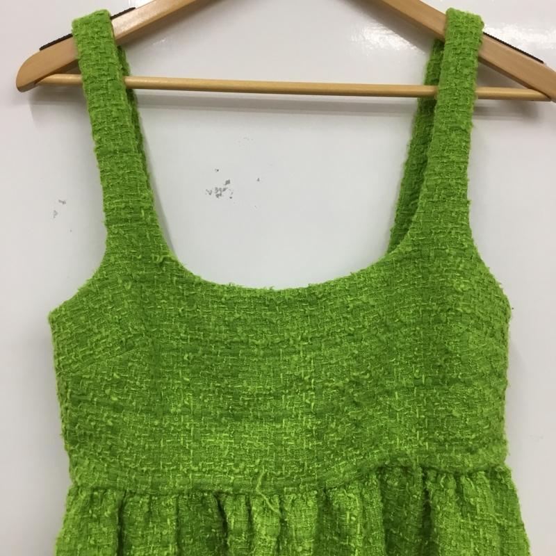 ザラ ZARA ワンピース ミニスカート 2919 329 511 キャミワンピース チュニック XS 無地 緑 / グリーン / green レディース USED 古着 中古 10157253
