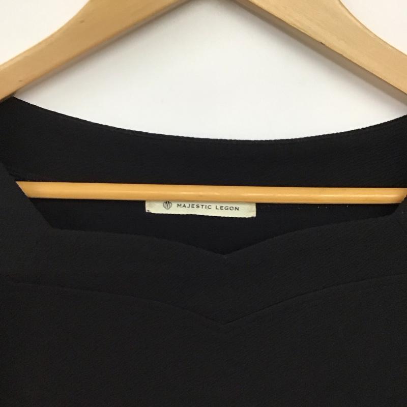 マジェスティックレゴン MAJESTIC LEGON カットソー 半袖 M 無地 黒 / ブラック / black レディース USED 古着 中古 10157256