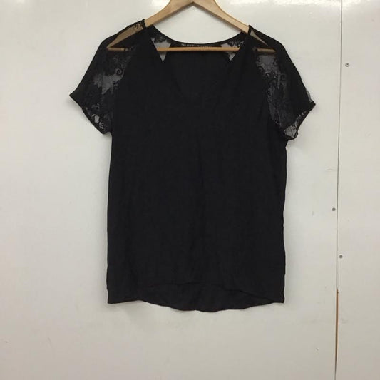 ザラベーシック ZARA BASIC カットソー 半袖 S 無地 黒 / ブラック / black レディース USED 古着 中古 10157259
