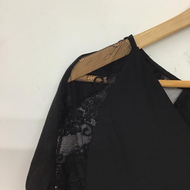 ザラベーシック ZARA BASIC カットソー 半袖 S 無地 黒 / ブラック / black レディース USED 古着 中古 10157259