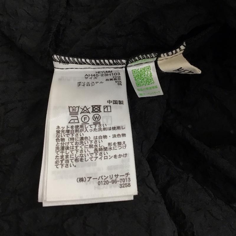 センスオブプレイスバイアーバンリサーチ SENSE OF PLACE by URBAN RESEARCH カットソー 半袖 AH45-23H103 シャーリングペプラムチュニックブラウス ONE SIZE 無地 黒 / ブラック / black レディース USED 古着 中古 10157261