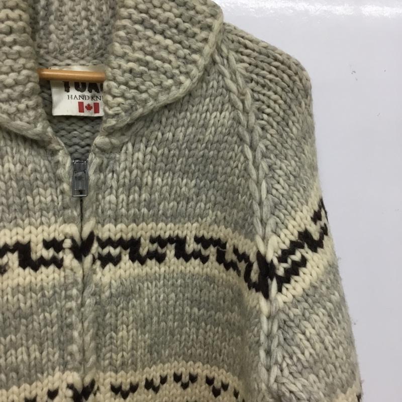 トゥアック TUAK カーディガン 長袖 襟付き ウール カウチンセーター 総柄 マルチカラー / マルチカラー / multicolor メンズ USED 古着 中古 10157264