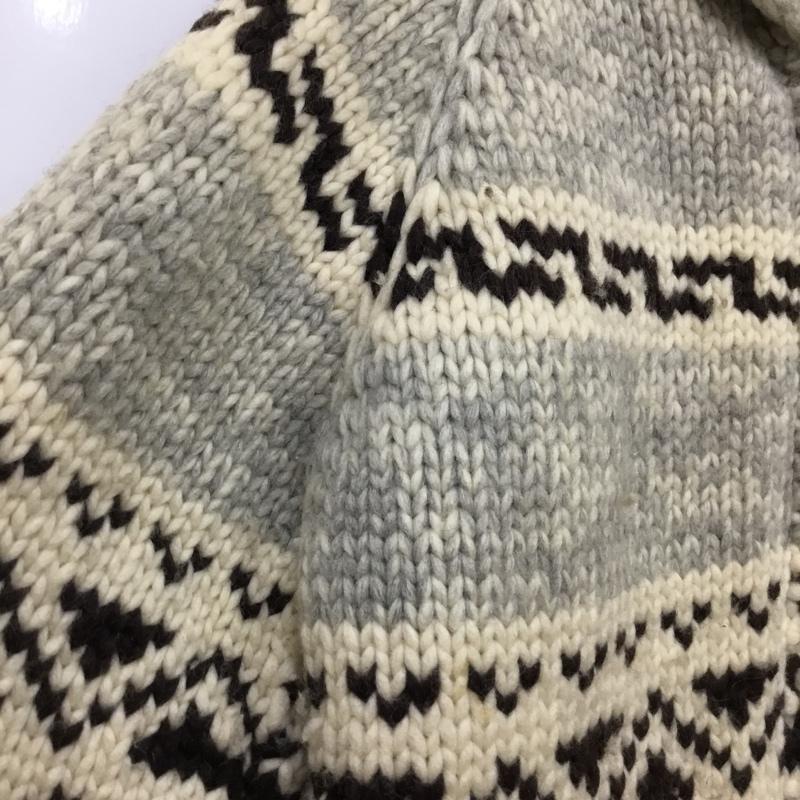 トゥアック TUAK カーディガン 長袖 襟付き ウール カウチンセーター 総柄 マルチカラー / マルチカラー / multicolor メンズ USED 古着 中古 10157264