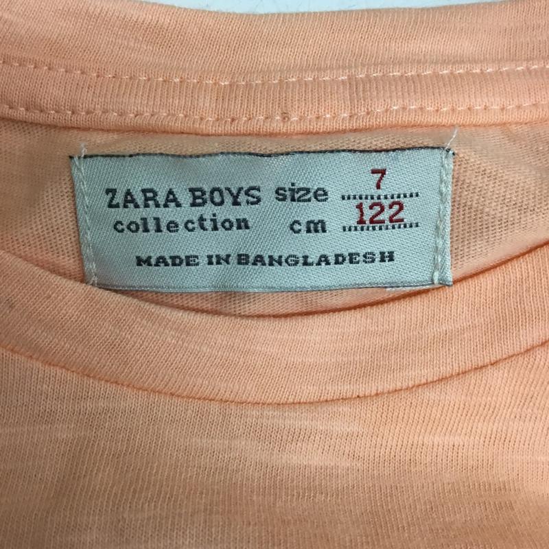 ザラ ZARA Tシャツ 半袖 4873 815 900 キッズ 122cm 7y ロゴ、文字 橙 / オレンジ / orange ボーイズ USED 古着 中古 10157268