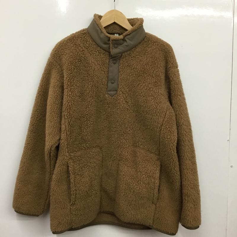 ユニクロ UNIQLO ジャケット、上着 ジャケット、ブレザー 341-443221 フリース オーバーサイズ プルオーバー ホワイトマウンテニアリング M 無地 茶 / ブラウン / brown メンズ USED 古着 中古 10157269