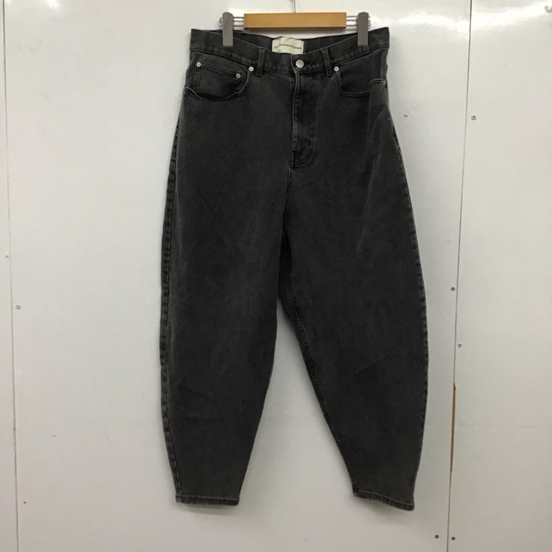 ジーユー GU パンツ デニム、ジーンズ 221-350453 ブラッシュドバルーンジーンズ L 無地 黒 / ブラック / black レディース USED 古着 中古 10157271
