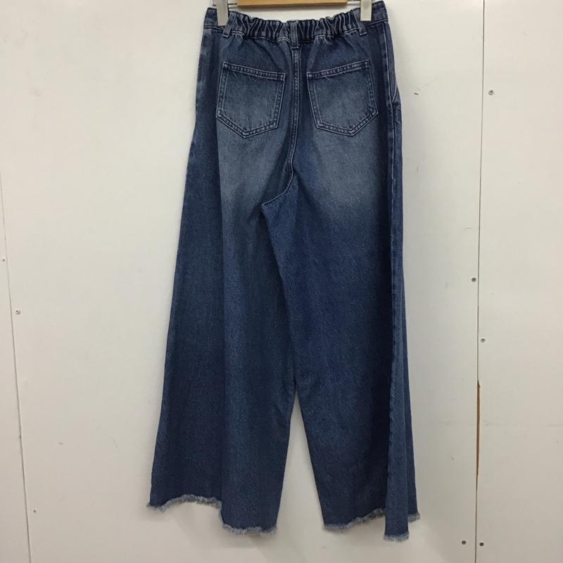 ジーナシス JEANASIS パンツ デニム、ジーンズ JS050128AD アソートバギーパンツ ワイドレッグデニムパンツ FREE 無地 水色 / ライトブルー / レディース USED 古着 中古 10157274