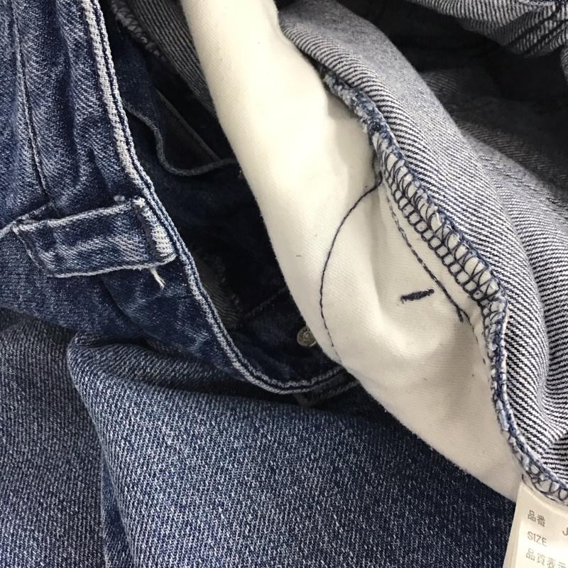 ジーナシス JEANASIS パンツ デニム、ジーンズ JS050128AD アソートバギーパンツ ワイドレッグデニムパンツ FREE 無地 水色 / ライトブルー / レディース USED 古着 中古 10157274