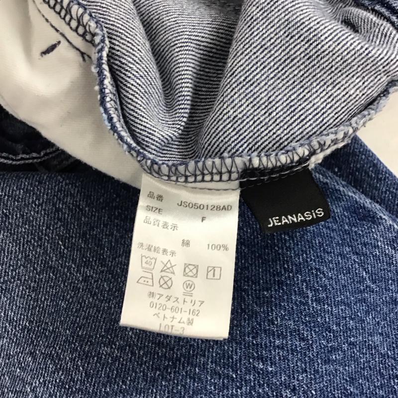 ジーナシス JEANASIS パンツ デニム、ジーンズ JS050128AD アソートバギーパンツ ワイドレッグデニムパンツ FREE 無地 水色 / ライトブルー / レディース USED 古着 中古 10157274