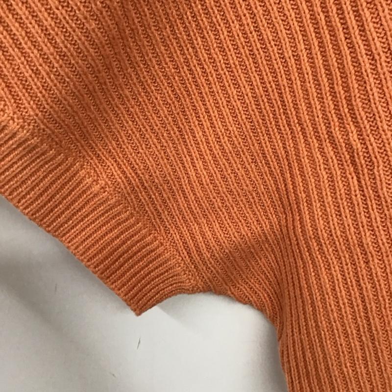 アズールバイマウジー AZUL BY MOUSSY ニット、セーター 半袖 250ESS70-063C 2WAY LACE-UP LOOSE KNIT S 無地 橙 / オレンジ / orange レディース USED 古着 中古 10157276