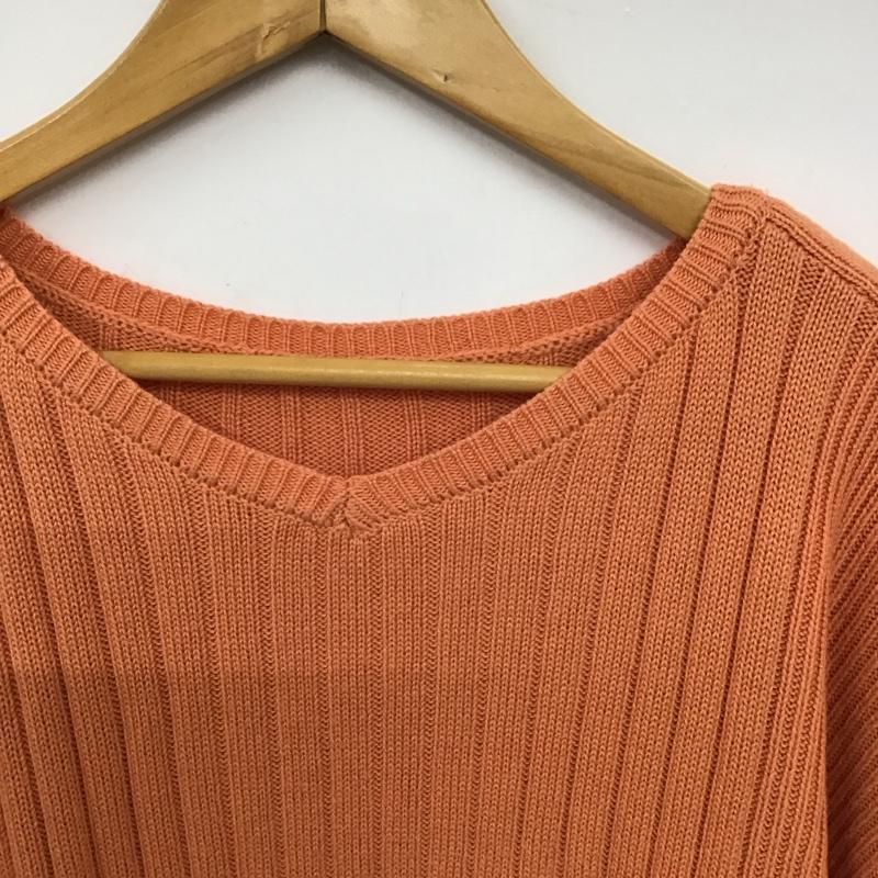 アズールバイマウジー AZUL BY MOUSSY ニット、セーター 半袖 250ESS70-063C 2WAY LACE-UP LOOSE KNIT S 無地 橙 / オレンジ / orange レディース USED 古着 中古 10157276