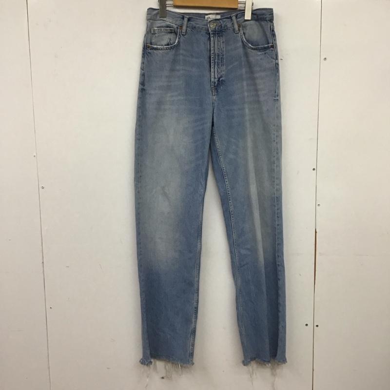 ザラ ZARA パンツ デニム、ジーンズ 40 無地 水色 / ライトブルー / レディース USED 古着 中古 10157285