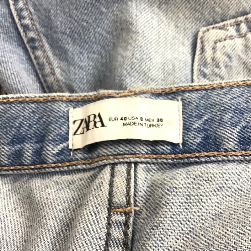 ザラ ZARA パンツ デニム、ジーンズ 40 無地 水色 / ライトブルー / レディース USED 古着 中古 10157285