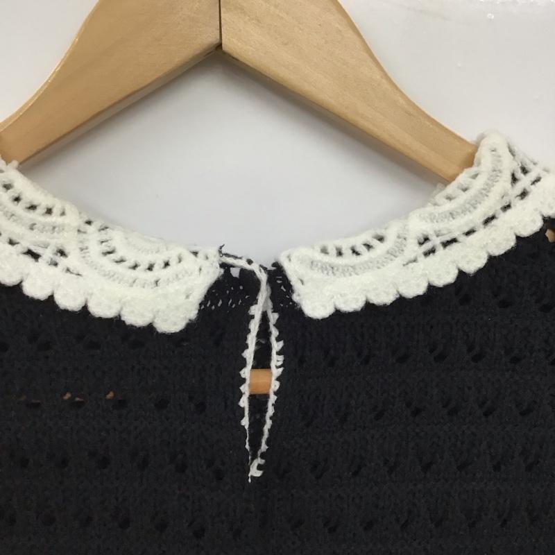 ザラ ZARA カットソー 半袖 M 無地 黒 / ブラック / black レディース USED 古着 中古 10157290