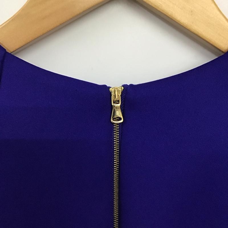 カルバン・クライン Calvin Klein ワンピース ひざ丈スカート 無地 青 / ブルー / blue レディース USED 古着 中古 10157291