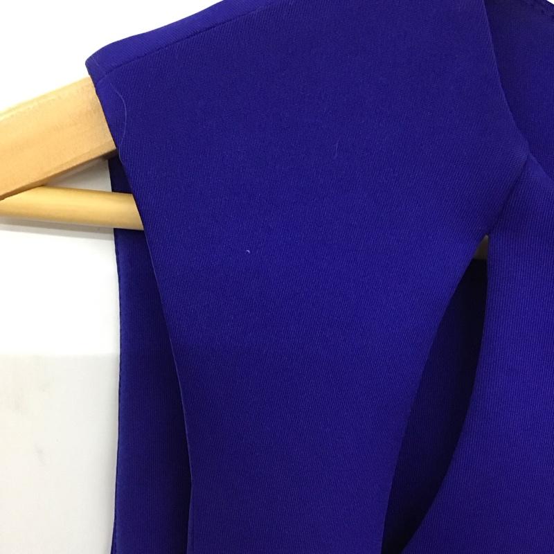 カルバン・クライン Calvin Klein ワンピース ひざ丈スカート 無地 青 / ブルー / blue レディース USED 古着 中古 10157291