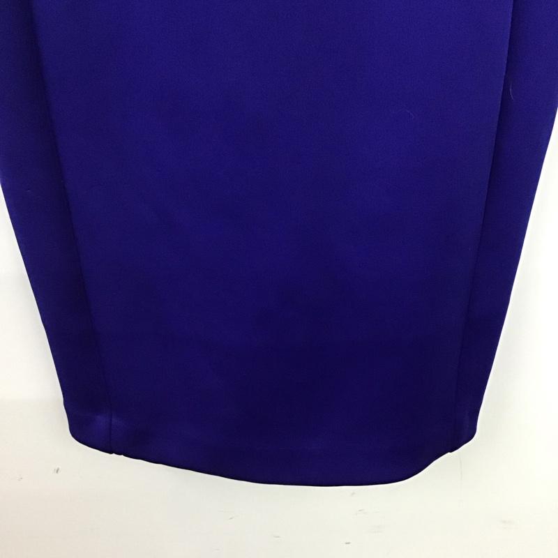 カルバン・クライン Calvin Klein ワンピース ひざ丈スカート 無地 青 / ブルー / blue レディース USED 古着 中古 10157291