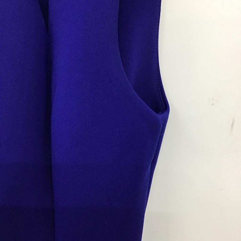 カルバン・クライン Calvin Klein ワンピース ひざ丈スカート 無地 青 / ブルー / blue レディース USED 古着 中古 10157291