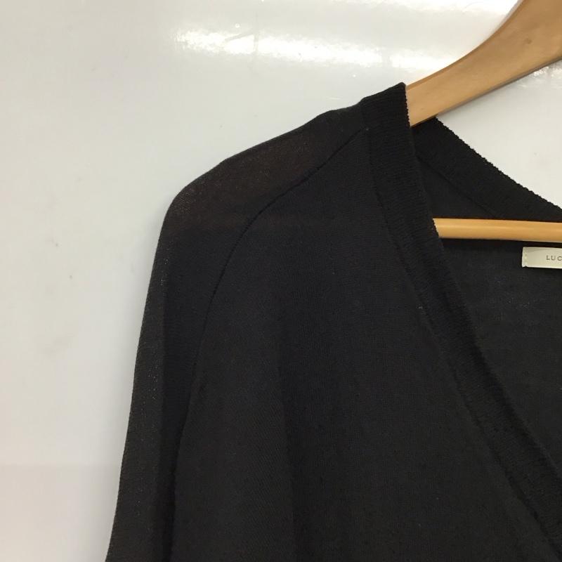 ルカ/レディラックルカ LUCA/LADY LUCK LUCA カーディガン 長袖 無地 黒 / ブラック / black レディース USED 古着 中古 10157292