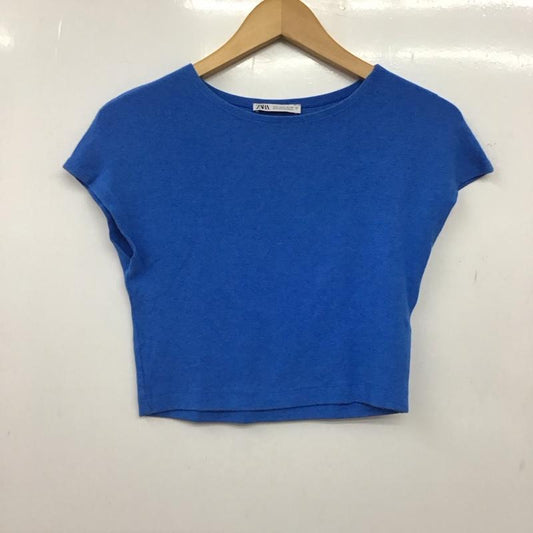 ザラ ZARA タンクトップ タンクトップ L 無地 青 / ブルー / blue レディース USED 古着 中古 10157299