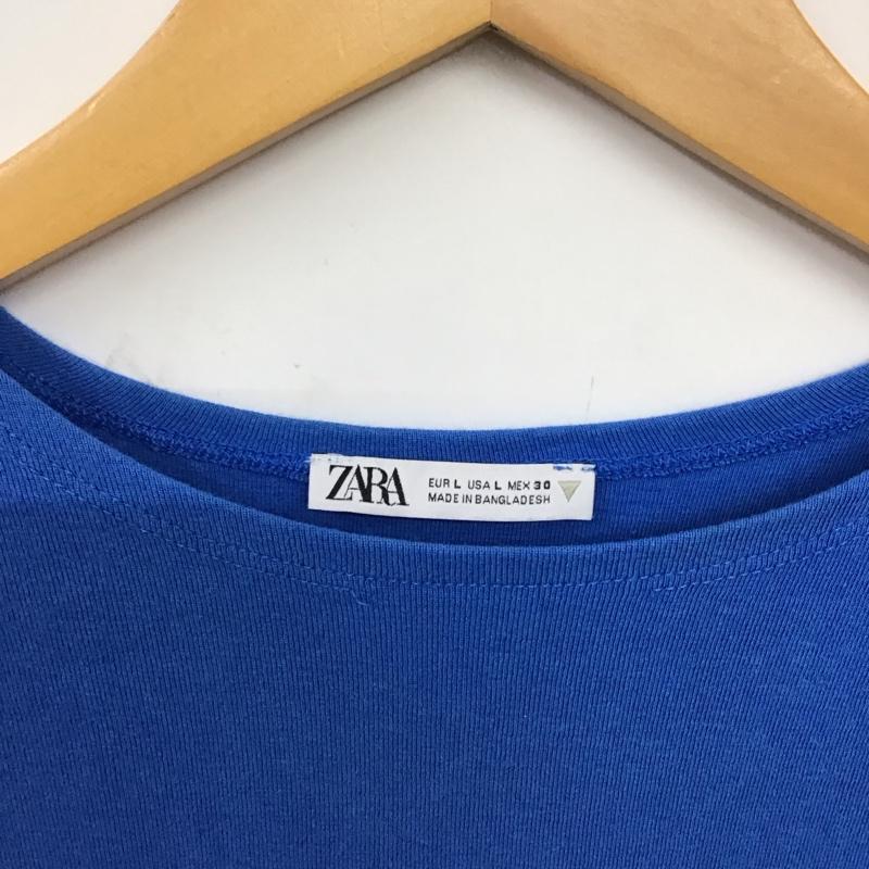 ザラ ZARA タンクトップ タンクトップ L 無地 青 / ブルー / blue レディース USED 古着 中古 10157299