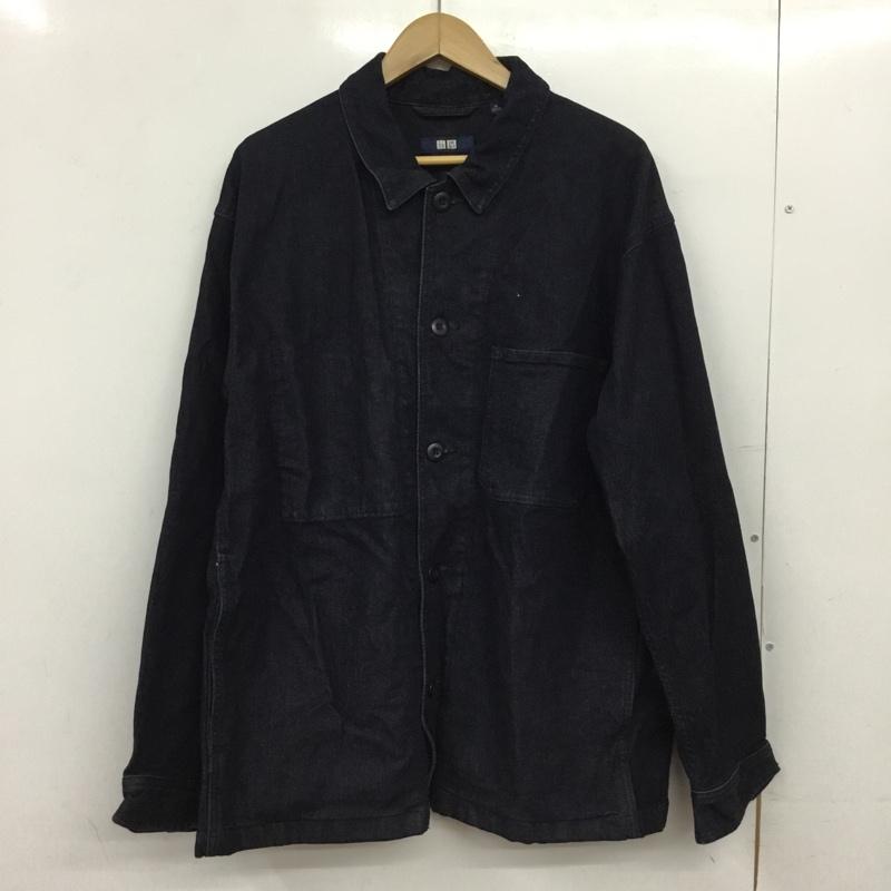 ユニクロ UNIQLO ジャケット、上着 ジャケット、ブレザー 311-446919 デニムワークジャケット XL 無地 インディゴ / インディゴ / Indigo メンズ USED 古着 中古 10157310