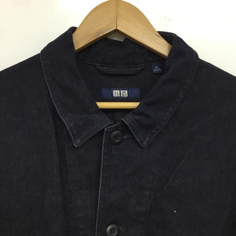 ユニクロ UNIQLO ジャケット、上着 ジャケット、ブレザー 311-446919 デニムワークジャケット XL 無地 インディゴ / インディゴ / Indigo メンズ USED 古着 中古 10157310