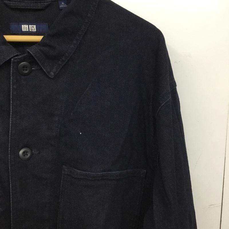 ユニクロ UNIQLO ジャケット、上着 ジャケット、ブレザー 311-446919 デニムワークジャケット XL 無地 インディゴ / インディゴ / Indigo メンズ USED 古着 中古 10157310