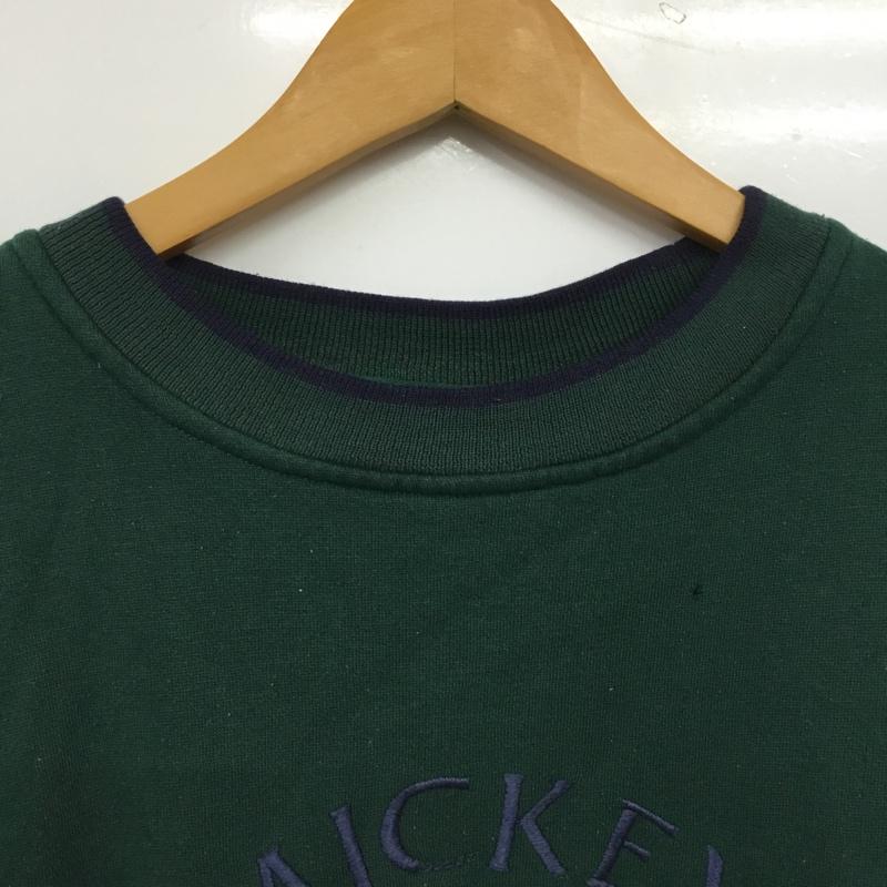 古着 USED トレーナー 長袖 スウェット ミッキーマウス 裏起毛 キャラクター 緑 / グリーン / green メンズ USED 古着 中古 10157312