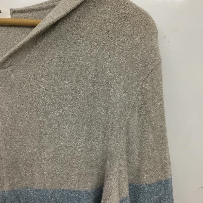 ジェラートピケオム GELATO PIQUE HOMME パーカー 長袖 PMNT192903 ジップアップ L ボーダー柄 灰 / グレー / gray X 青 / ブルー / blue X 白 / ホワイト / white メンズ USED 古着 中古 10157315